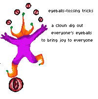 Eyeballs Clown pixel character study