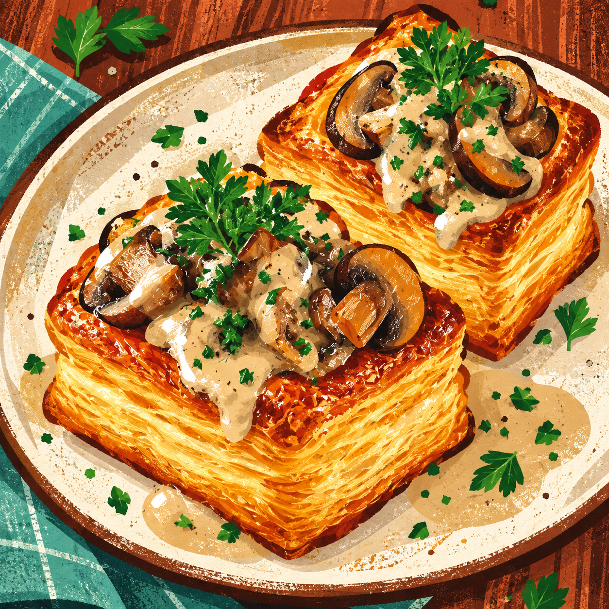 Illustrated vol-au-vent